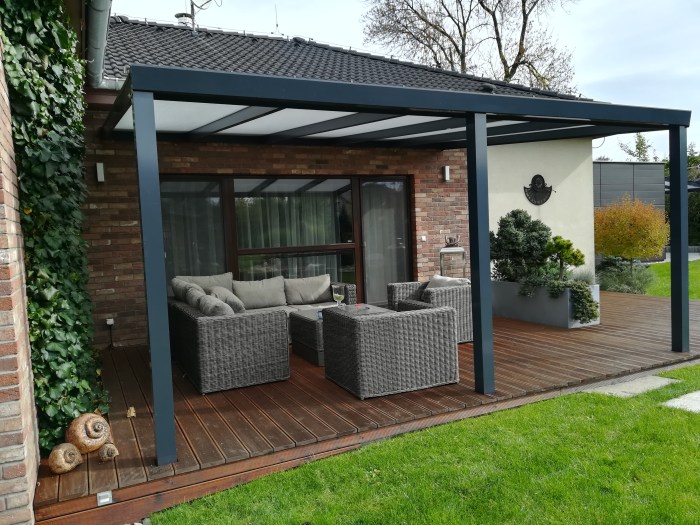 Pergola antracit RAL 7016 600 x 250 cm provedení PROFI.