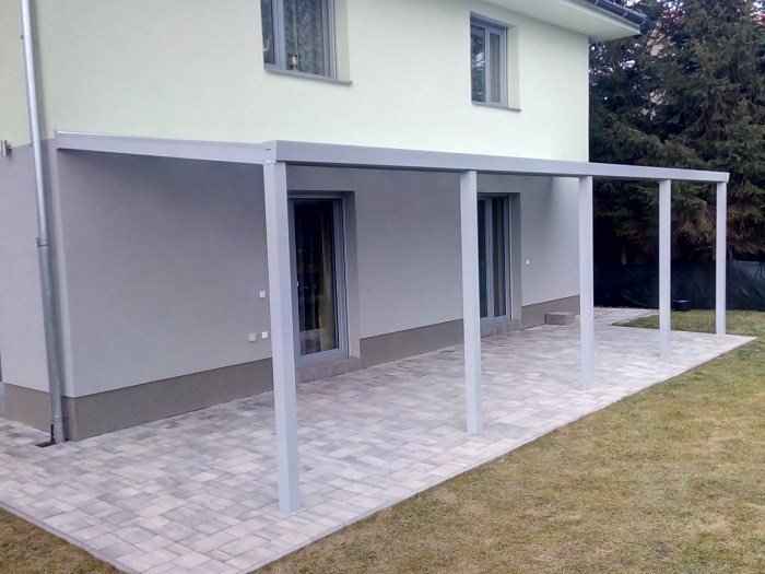 Pergola stříbrná RAL 9006 400 x 400 cm provedení PROFI